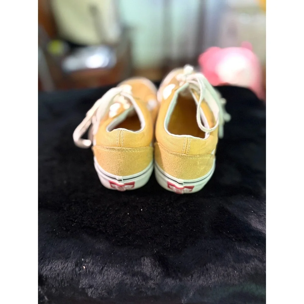 Vans Old Skool Mustard Yellow Canvas Suede‎ Low Top Sneakers Mens 5 Womens 6.5